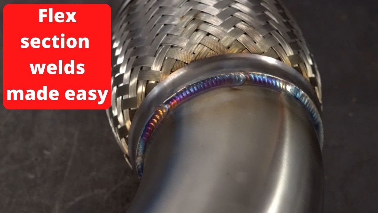 Custom Exhaust Fabrication. Getting Your Flex Section Welds Perfect.