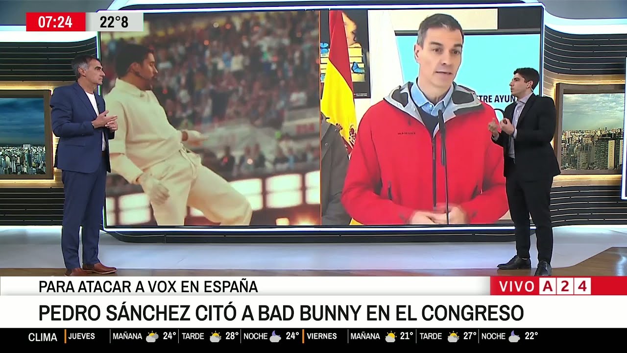 🌍 PEDRO SÁNCHEZ CITÓ A BAD BUNNY EN EL CONGRESO PARA ATACAR A VOX EN ESPAÑA