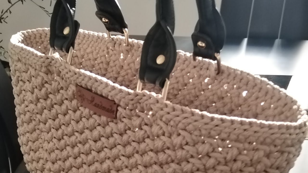 sac à mains au crochet ,حقيبة بغرزة جميلة بخيط الما كرامي