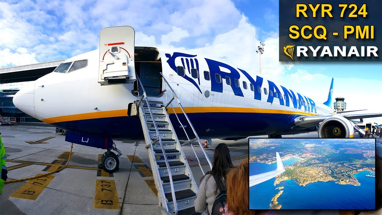 TRIP REPORT | Ryanair | SANTIAGO - MALLORCA | Boeing 737 FullFlight