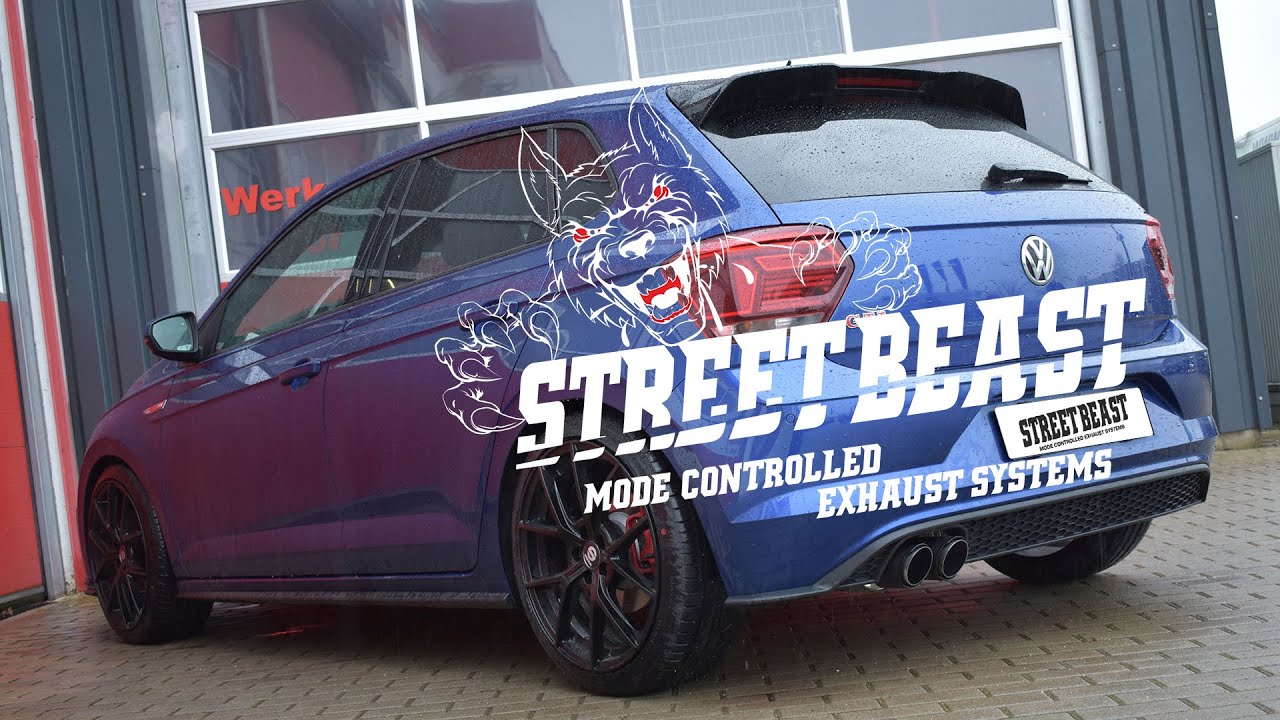 STREETBEAST VW Polo AW GTI - 70mm Klappenanlage Klappenauspuff + 76mm Downpipe