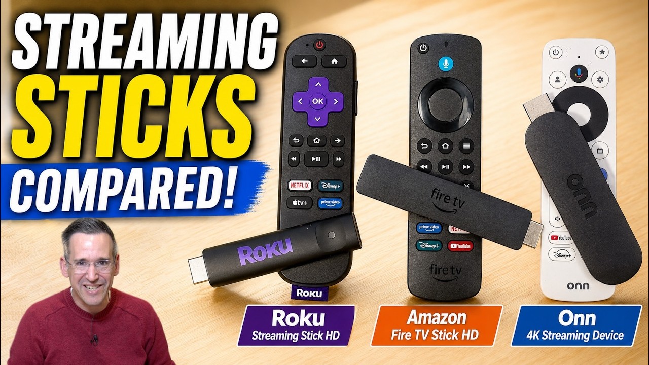 Сравнение стриминговых стикеров 2026 года! Новый Onn 4k Stick, Fire TV Stick HD, Roku Streaming S...
