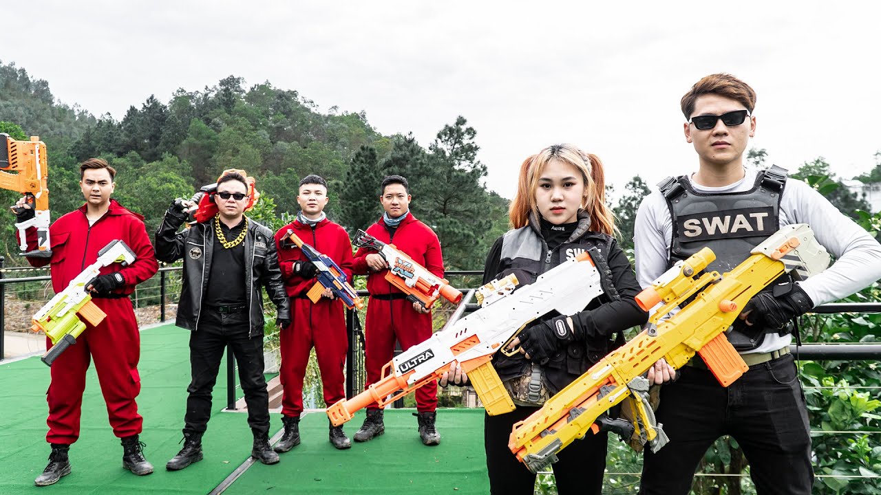 LTT Nerf War: Команда SEAL X Warriors борется с преступностью с помощью оружия Nerf. Секретный аг...