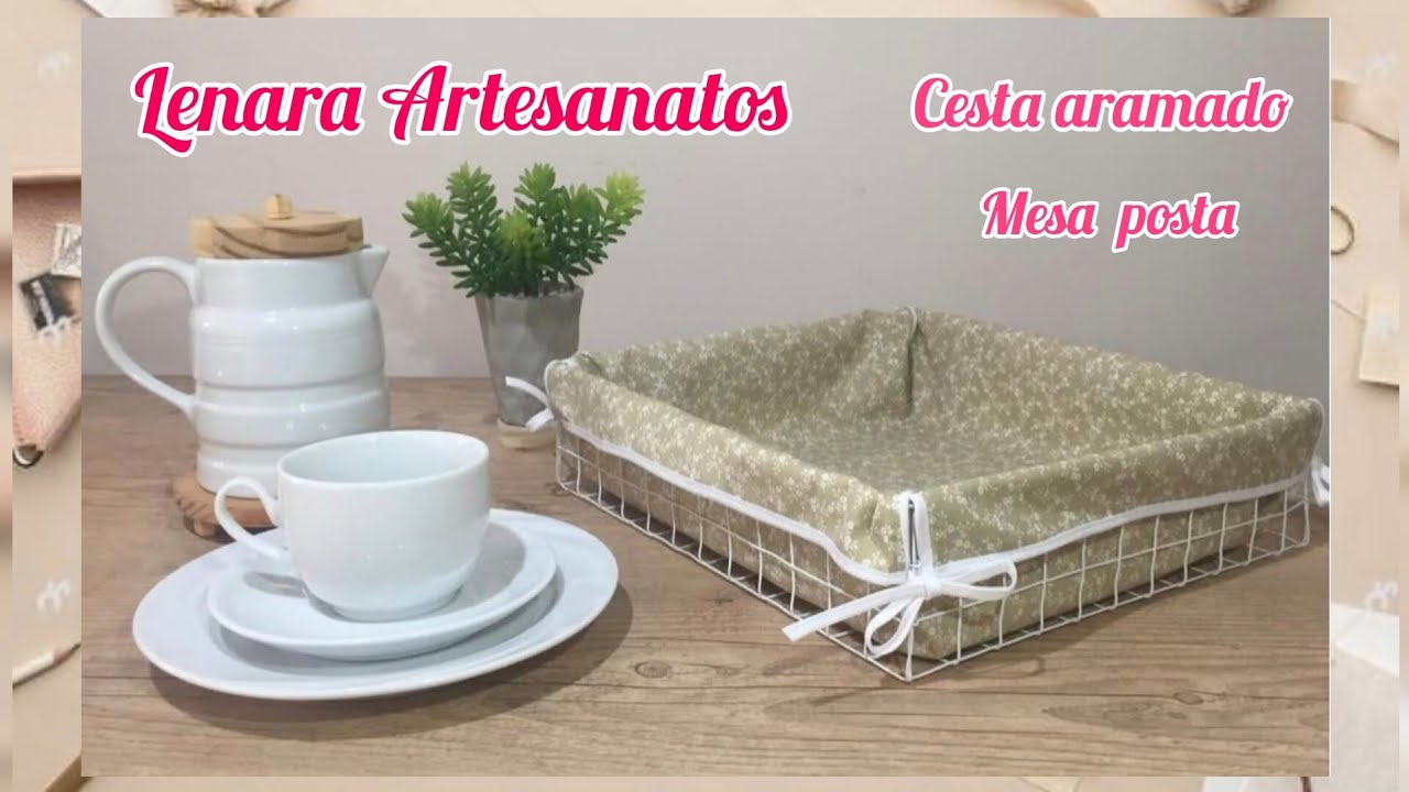 Faça você mesmo cesto aramado (organizador/porta pão) mesa posta 