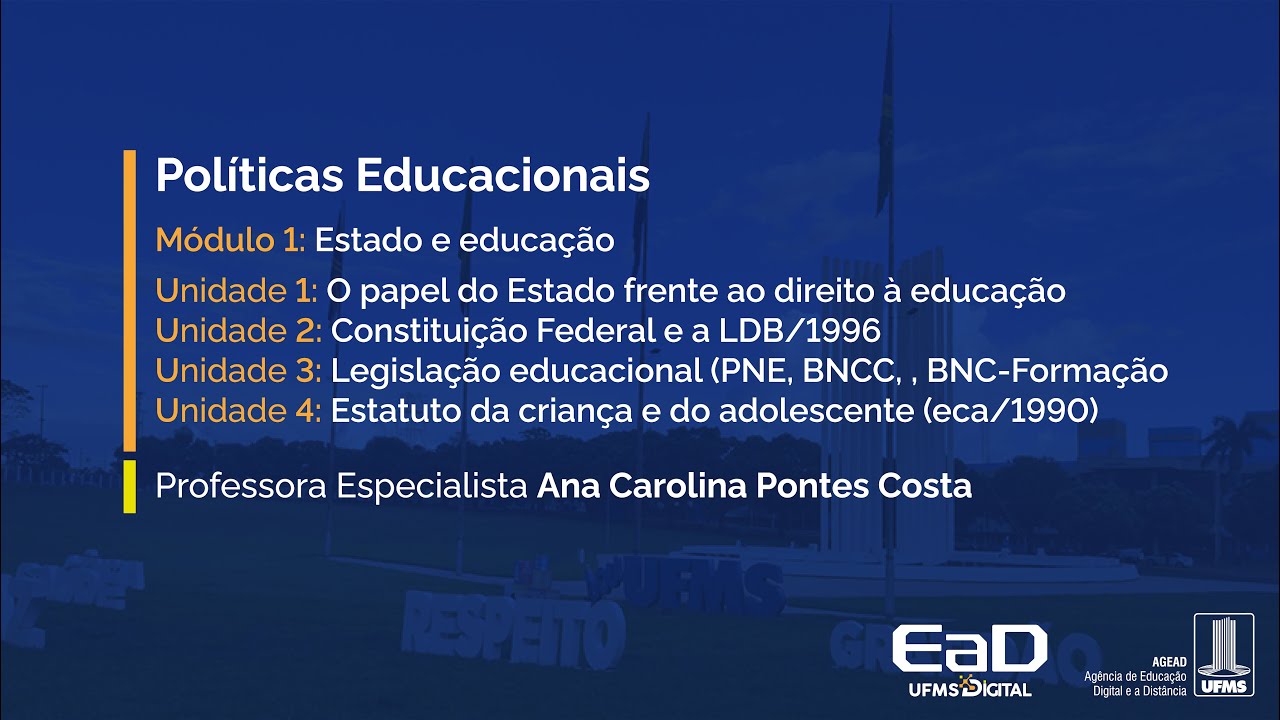 [UFMS Digital] Políticas Educacionais - Módulo 1