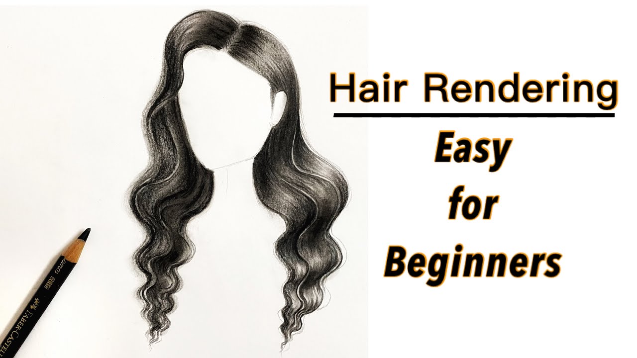 Hair Rendering | Easy hair drawing tutorial for beginners | Art Studio by Srabani