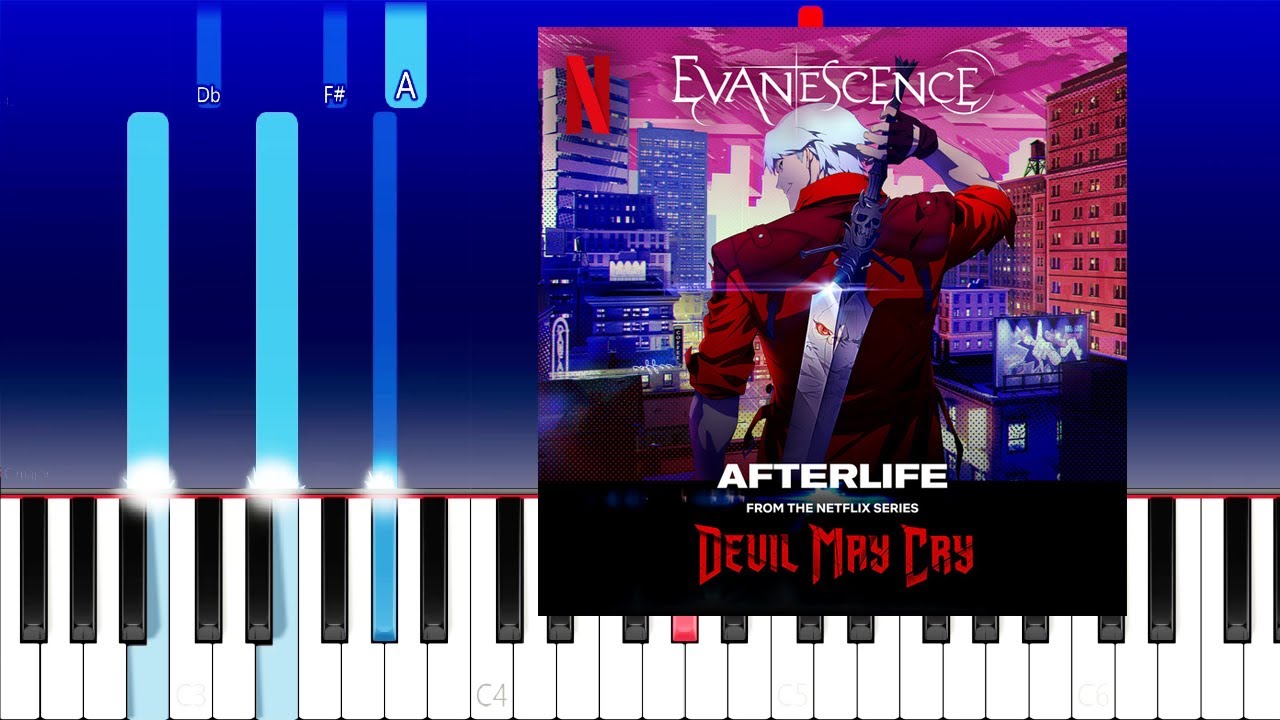 Afterlife - Devil May Cry - Evanescence (Piano Tutorial)