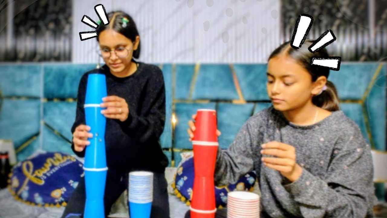Cup Tower Challenge Who Will Win? #dailyvlog #indianvlogger