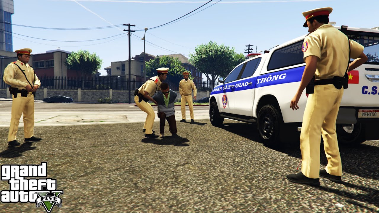GTA 5 Cảnh Sát Giao Thông Việt Nam Truy Bắt Tên Tội Phạm Nguy Hiểm Trộm Xe Cảnh Sát