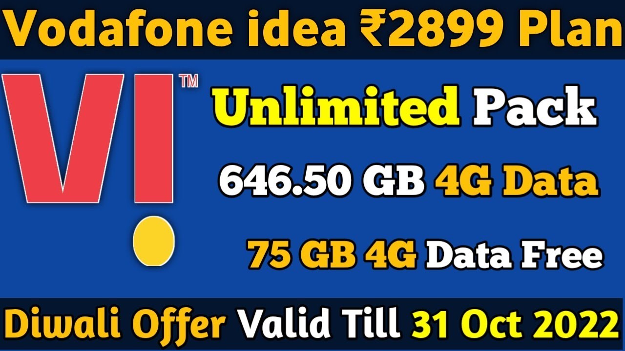 Vi 2899 Prepaid Plan Diwali Offer 2022 | 75 GB 4G Data Free