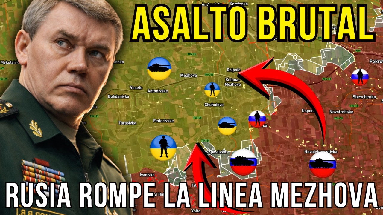 DESASTRE TOTAL💥RUSIA DESTROZA LA LÍNEA FORTIFICADA DE MEZHOVA EN UN ASALTO BRUTAL🔥Guerra de Ucrania