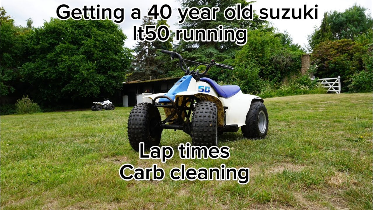 Getting a 40 year old suzuki lt50 running , lap times and carb cleaning