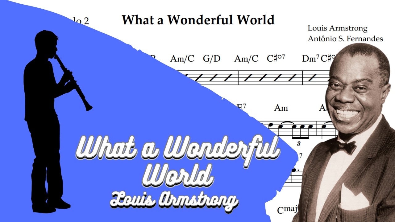 What a Wonderful World Clarinet Sheet Music & Backing Track Jazz Ballad PlayAlong