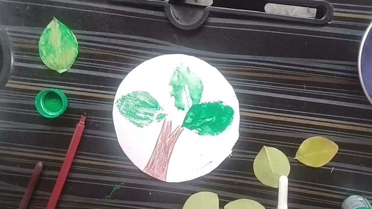 Kya Banaya dekho free time me 👉Leaf Art 🌿 #connectwithpooja