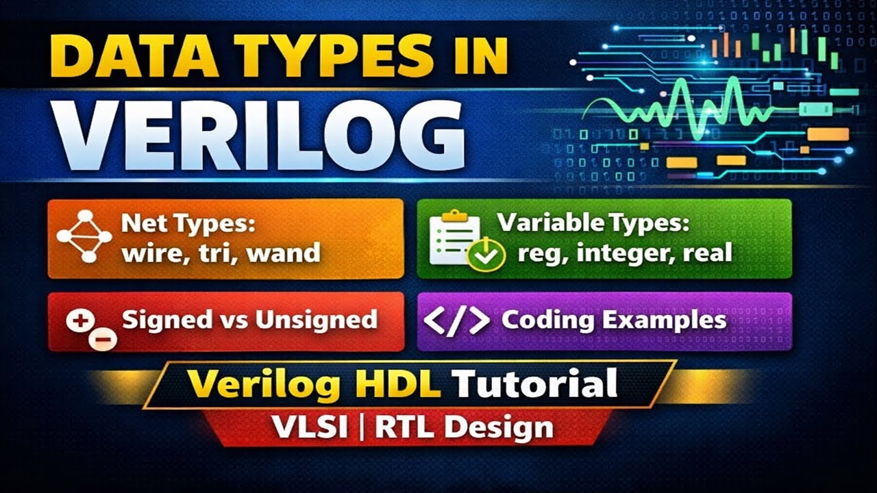 Data Types in Verilog | Verilog HDL Tutorial for Beginners | VLSI RTL Design