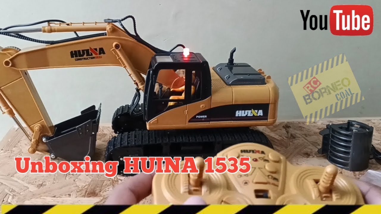 Unboxing RC Excavator|HUINA 1535|@rcborneocoal 