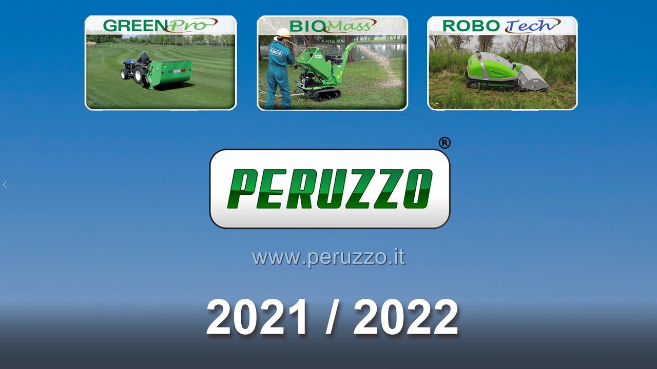 PERUZZO Turf Equipment range - GREENPRO - BIOMASS - PRODUCT RANGE - 2021 / 2022