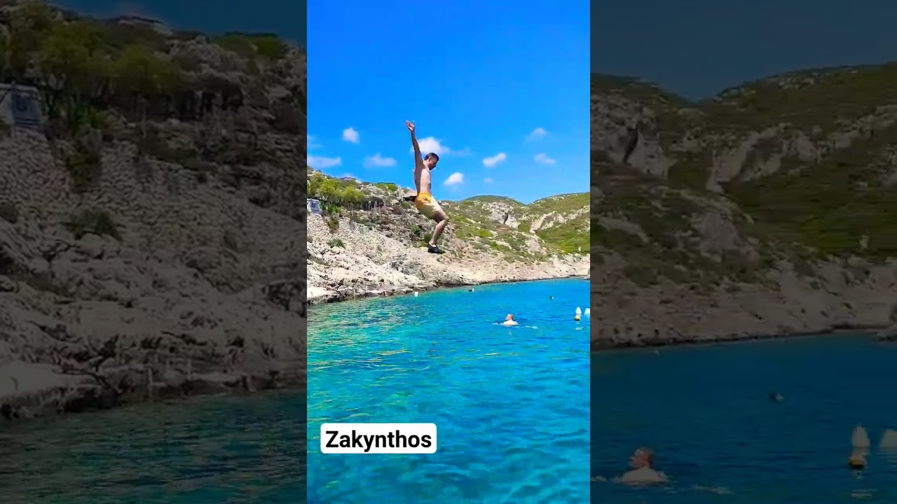 Zakynthos - greece - cliff jumping - holiday 2023 #zakynthos #zakynthosisland