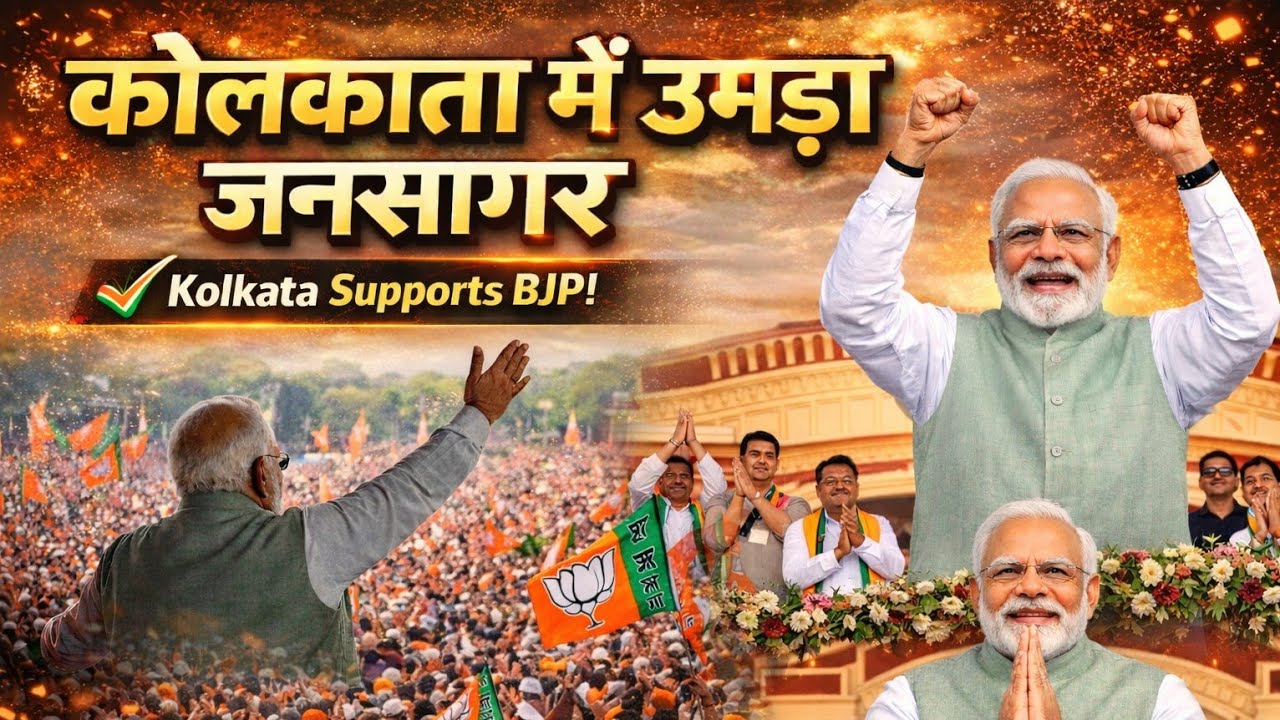 Kolkata Erupts with &lsquo;Modi Modi&rsquo; Chants | BJP Rally Highlights in West Bengal