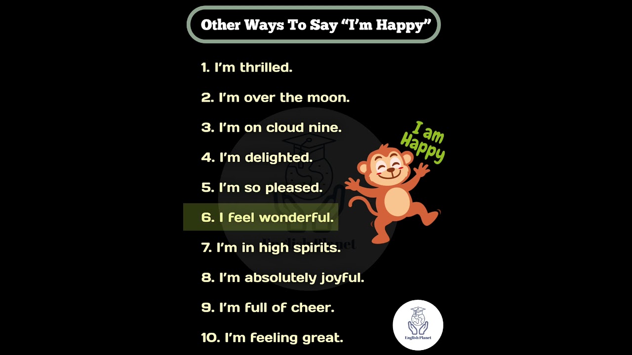 😀 Ways to Say &ldquo;I&rsquo;m Happy&rdquo; | Speak English Naturally ✨ #englishplanet786 #shorts