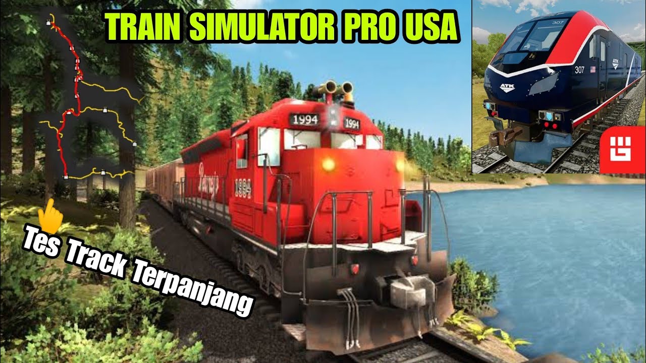 Train Simulator Pro USA Terbaru 2023 - Tes Track Terpanjang - Gameplay