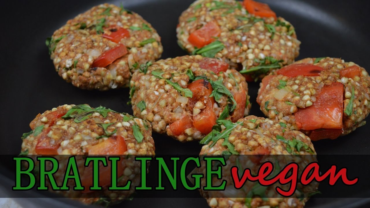 VEGANE BRATLINGE selber machen - Rezept vegan - Buchweizen Bratlinge