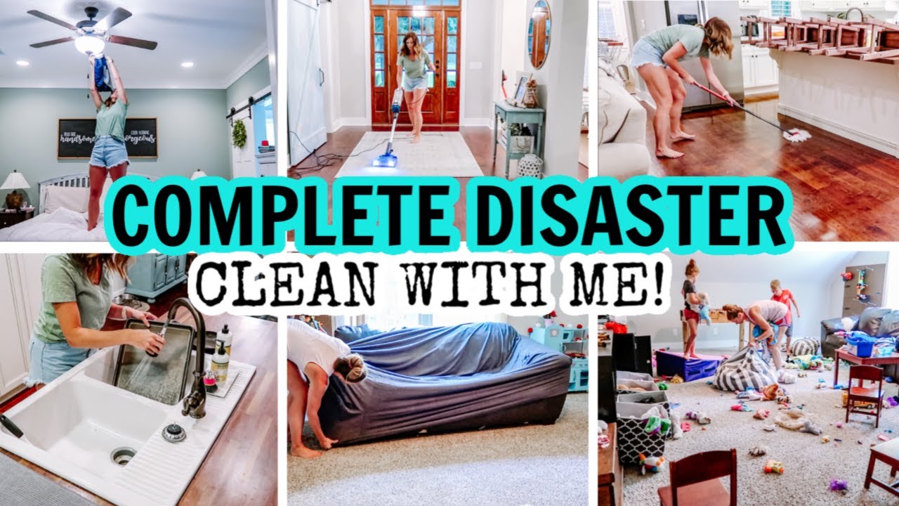 2020 COMPLETE DISASTER CLEAN WITH ME | EXTREME CLEANING MOTIVATION | CLEANING THE WHOLE HOUSE!