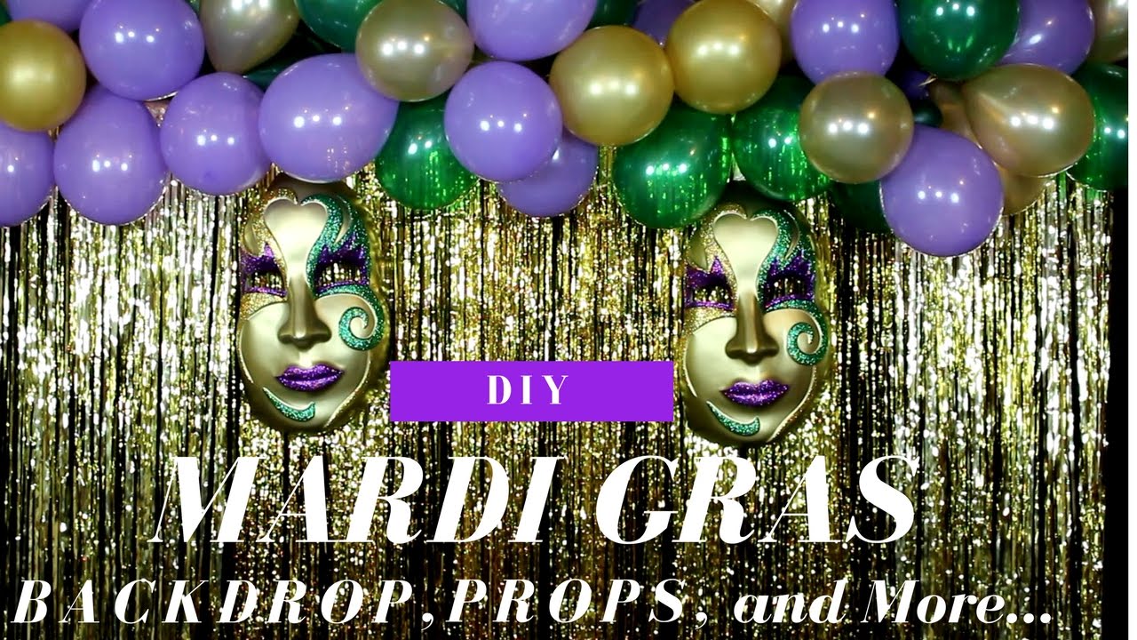 DIY | Mardi Gras Party Decorations | Mardi Gras Backdrop | DIY Mardi Gras Masks