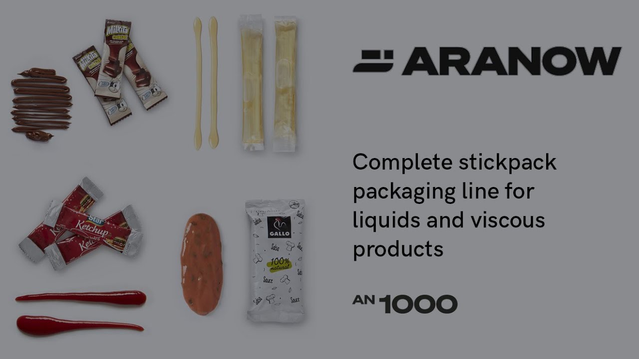 Packaging machinery | Complete stickpack packaging line for liquids and viscous products | an1000