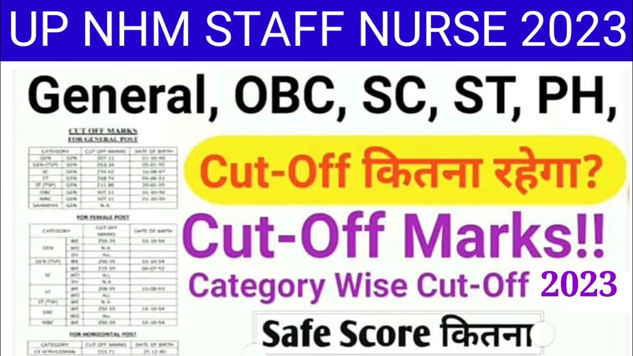 up nhm # staff nurse  expected cut off # 2023 # cut off marks?