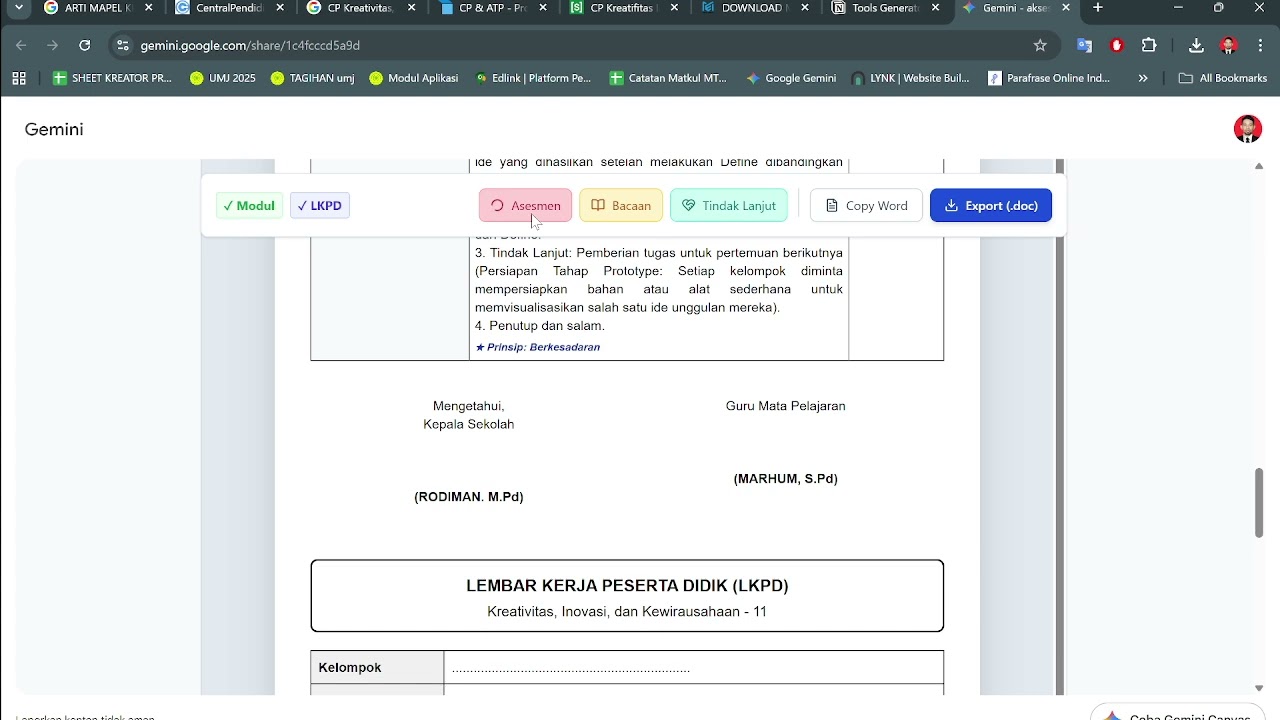 GURU MAKIN MUDAH.. APLIKASI OTOMATIS RPP DEEP LEARNING SEMUA JENJANG SD SMP SMA SMK