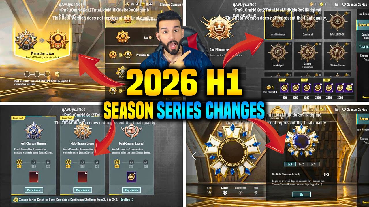 2026 H1 SEASON SERIES UPDATE PUBG MOBILE & BGMI | ALL REWARDS, MEDALS & RANK CHANGES H1 SEASON