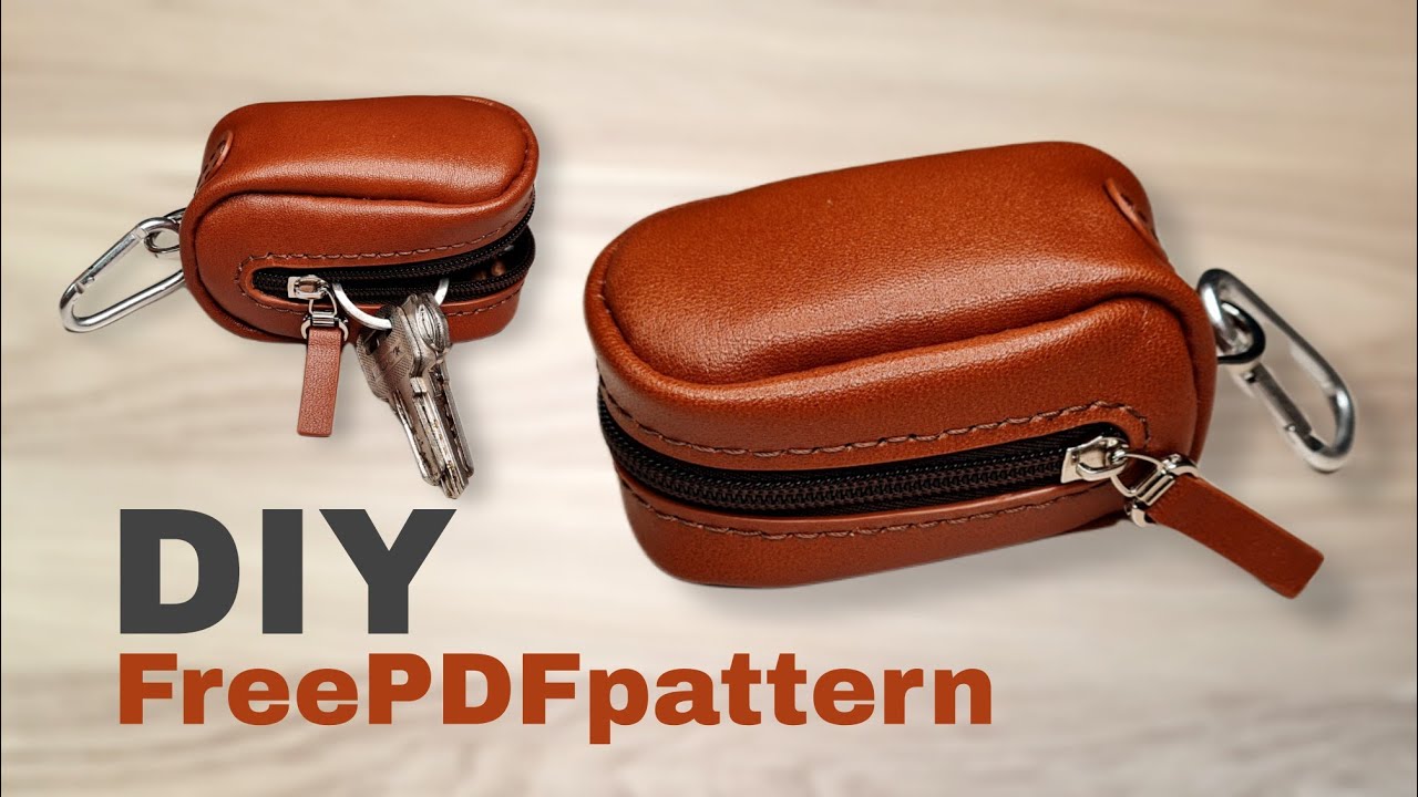 Free Pattern⭕️Leather Keychain🔑tutorial🗝آموزش و الگوی رایگان جاسوئیچی