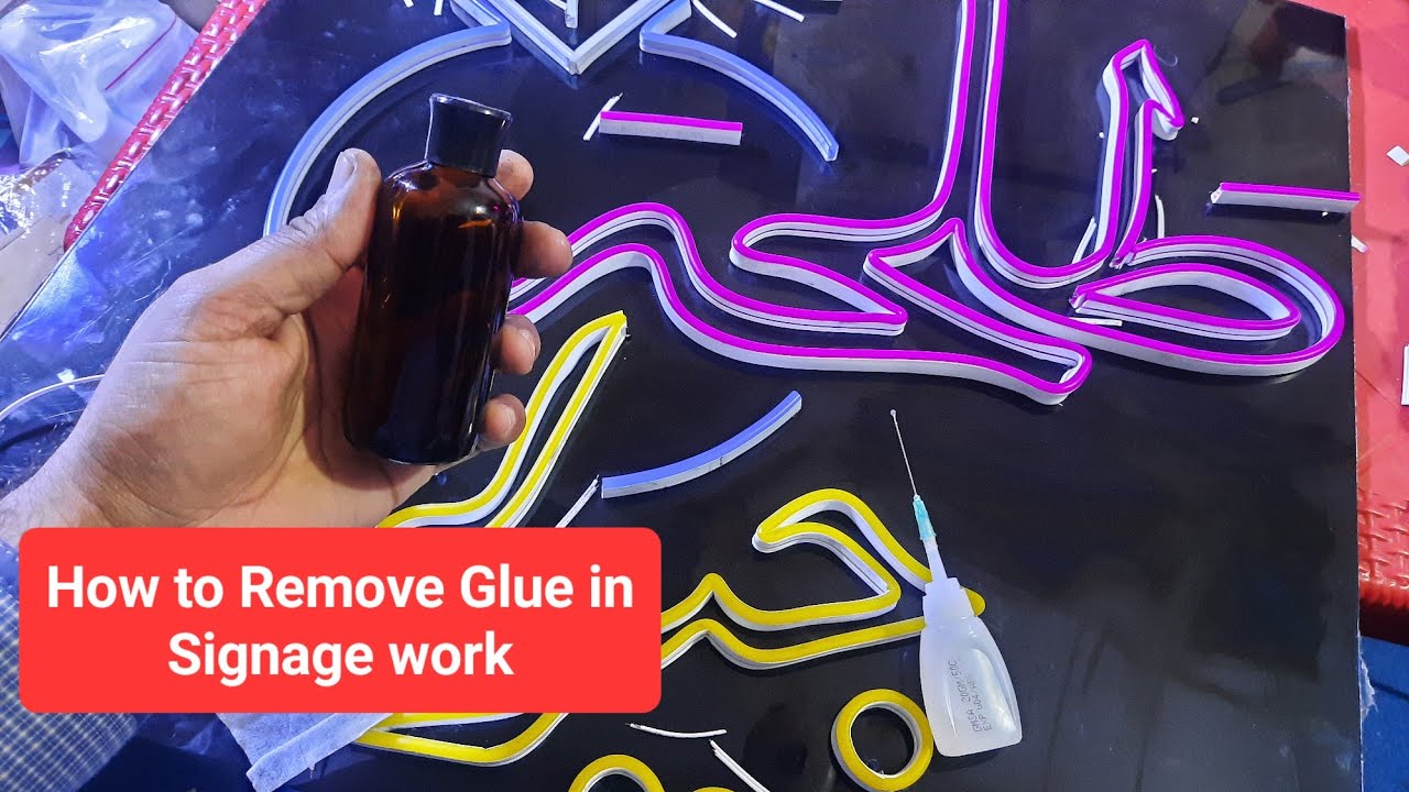How to Remove Glue From Acrylic Sheet Sign Board. Super Glue remover