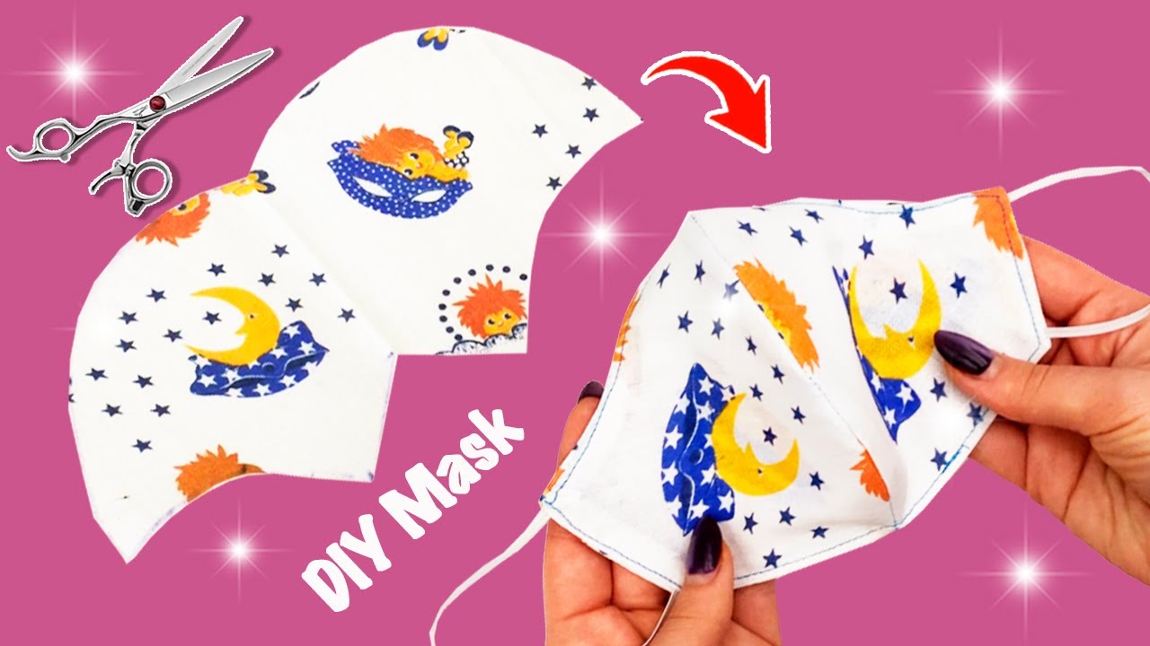 Very Easy DIY Cloth Face Mask - Beautiful New Style Breathable Mask - Sewing a mask IN 4 MINUTES