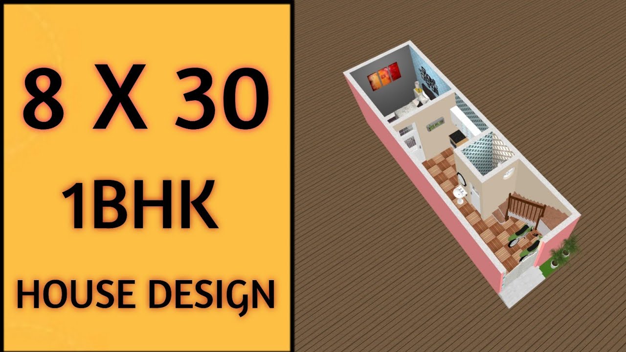 8x30 कम जगह में सबसे अच्छा नक्शा ll 240 Sqft House Plan ll 8x30 Ghar Ka Naksha ll 25 Gaj House