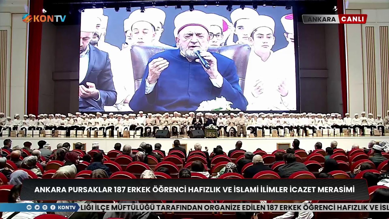 KONTV ANKARA PURSAKLAR 187 ERKEK &Ouml;ĞRENCİ HAFIZLIK VE İSLAMİ İLİMLER İCAZET MERASİMİ-    29.11.2025