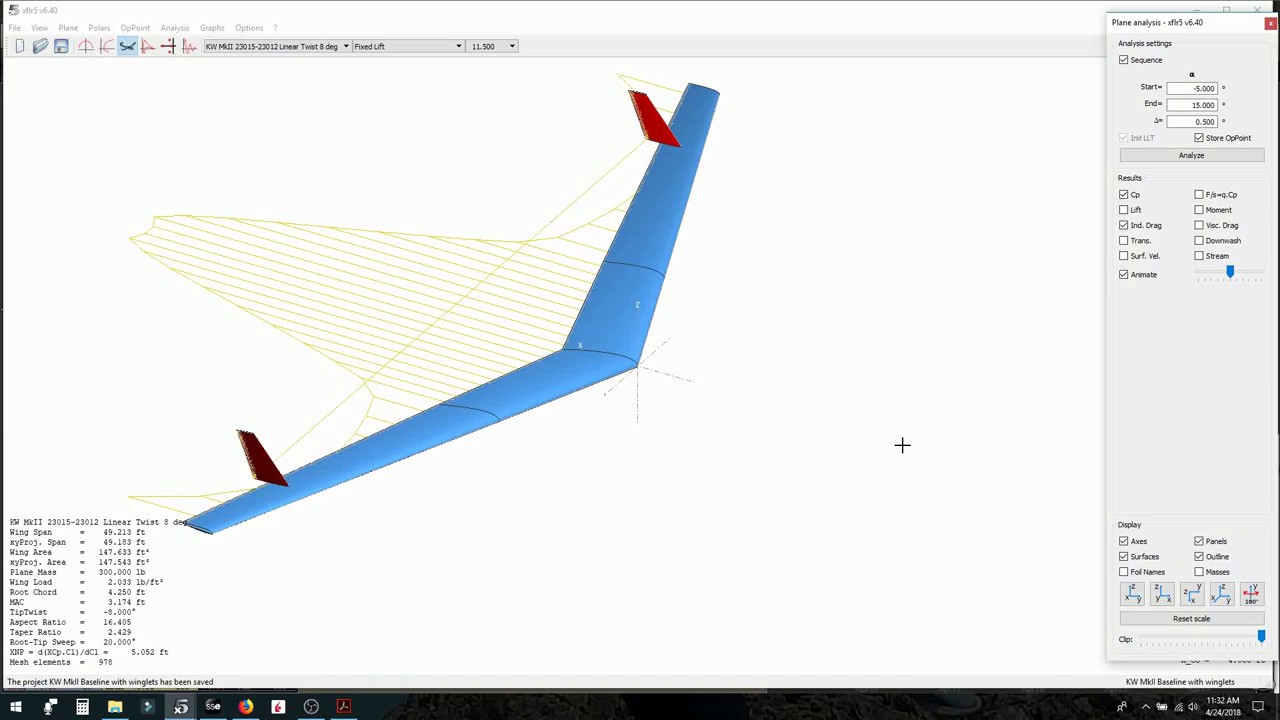 Aerodynamics - KW MkII Rigid Flying Wing Foot Launch Hang Glider