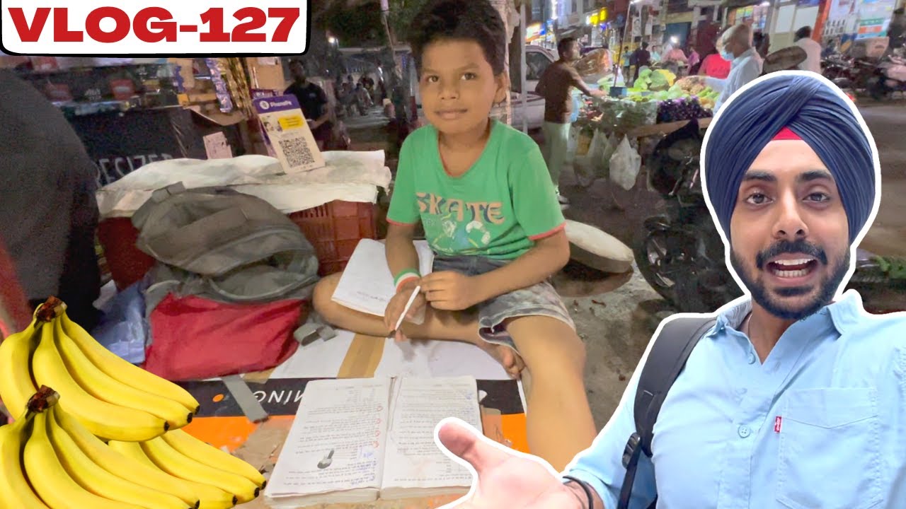 Real Struggle! He Studies at roadside in a Crowded Market | OFFICE VLOG