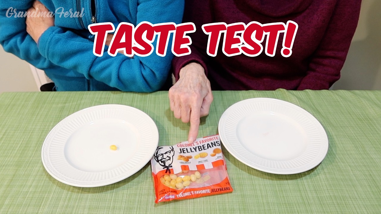 KFC Jelly Beans Blind Taste Test | Grandma & Grandpa React