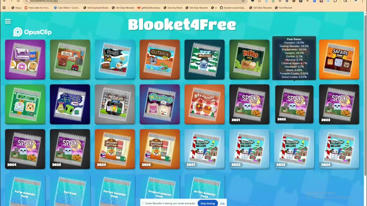 Opening Packs on blooket4free #viral #viralvideo #dontlookatthesound