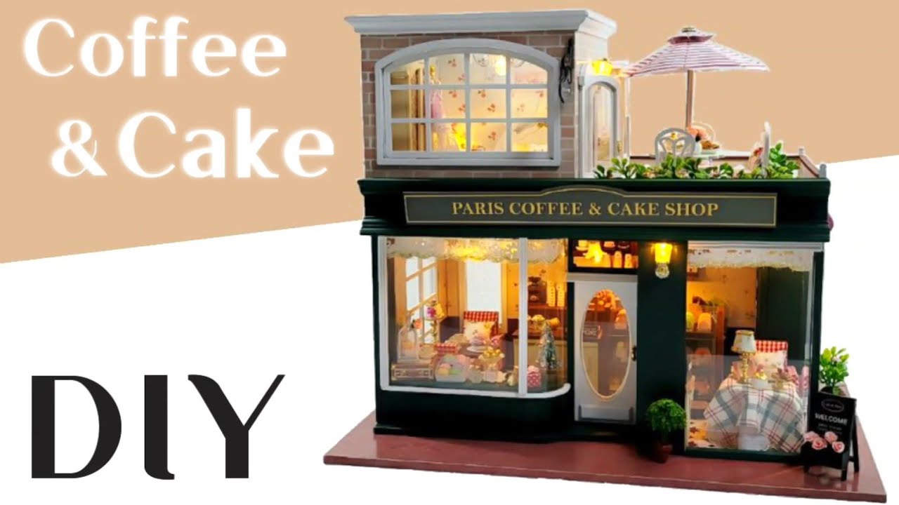 DIY MINIATURE DOLLHOUSE KIT|미니어처 하우스 |ドールハウスキット|Paris Coffee & Cake