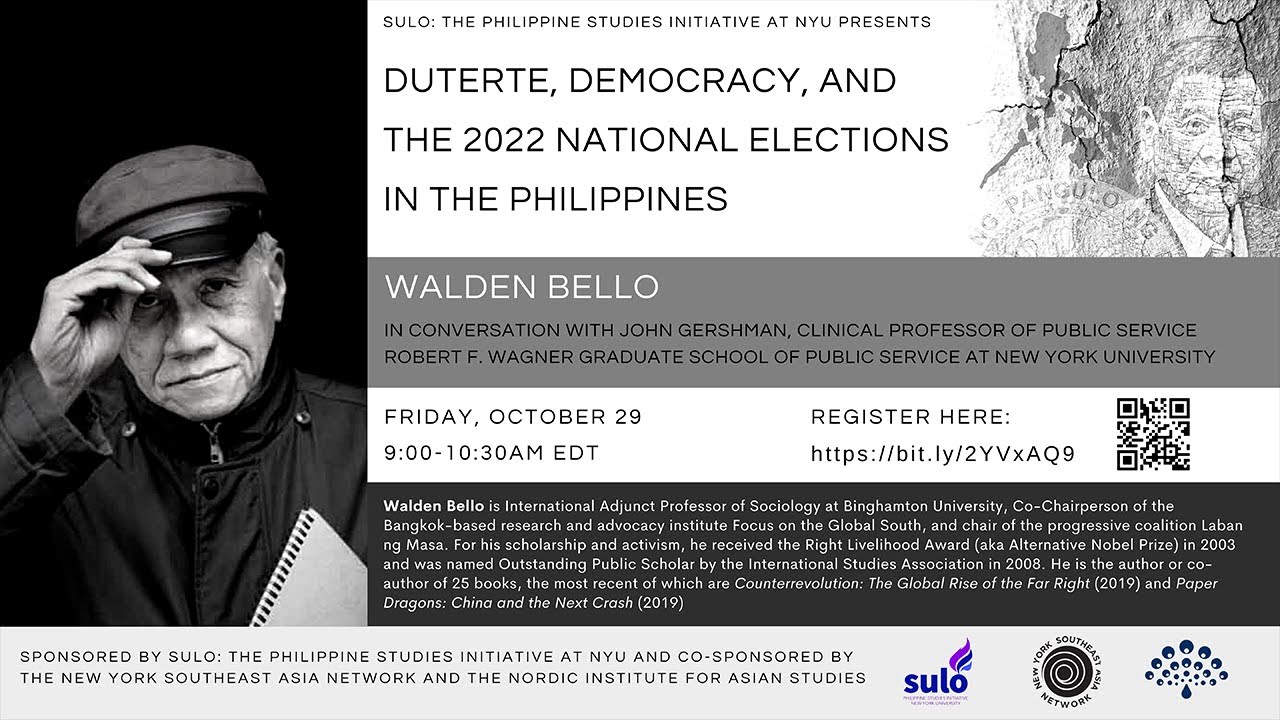 Duterte, Democracy, and the 2022 National Elections in the Philippines