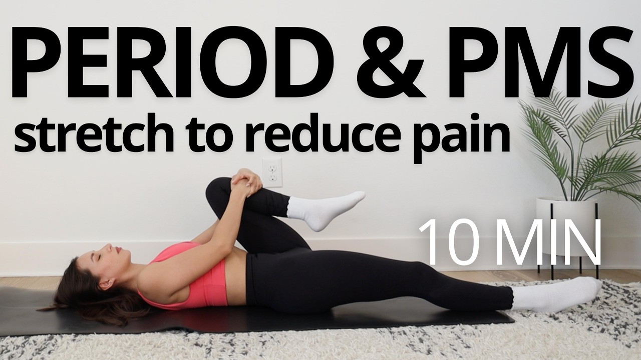 PERIOD AND PMS Pain Relief Stretches to Stop Cramps Fast! 2 WEEKS
