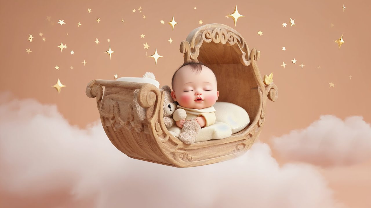 Sleeping Baby in Wooden Cradle 🌙🛏 | Gentle Lullaby for Babies & Toddlers ✨🎶