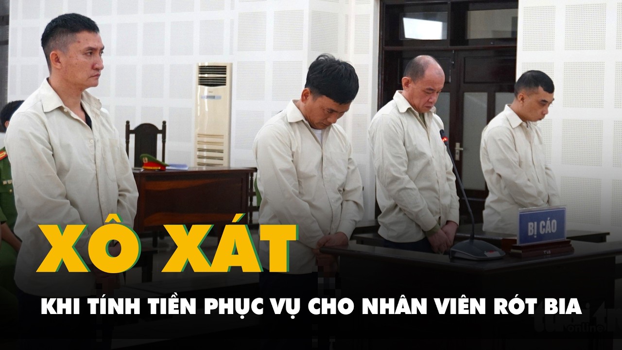 Kêu tiếp viên rót bia giá 300 ngàn đồng, nhậu xong chê đắt chỉ trả 100 ngàn, 4 người đi tù vì xô xát