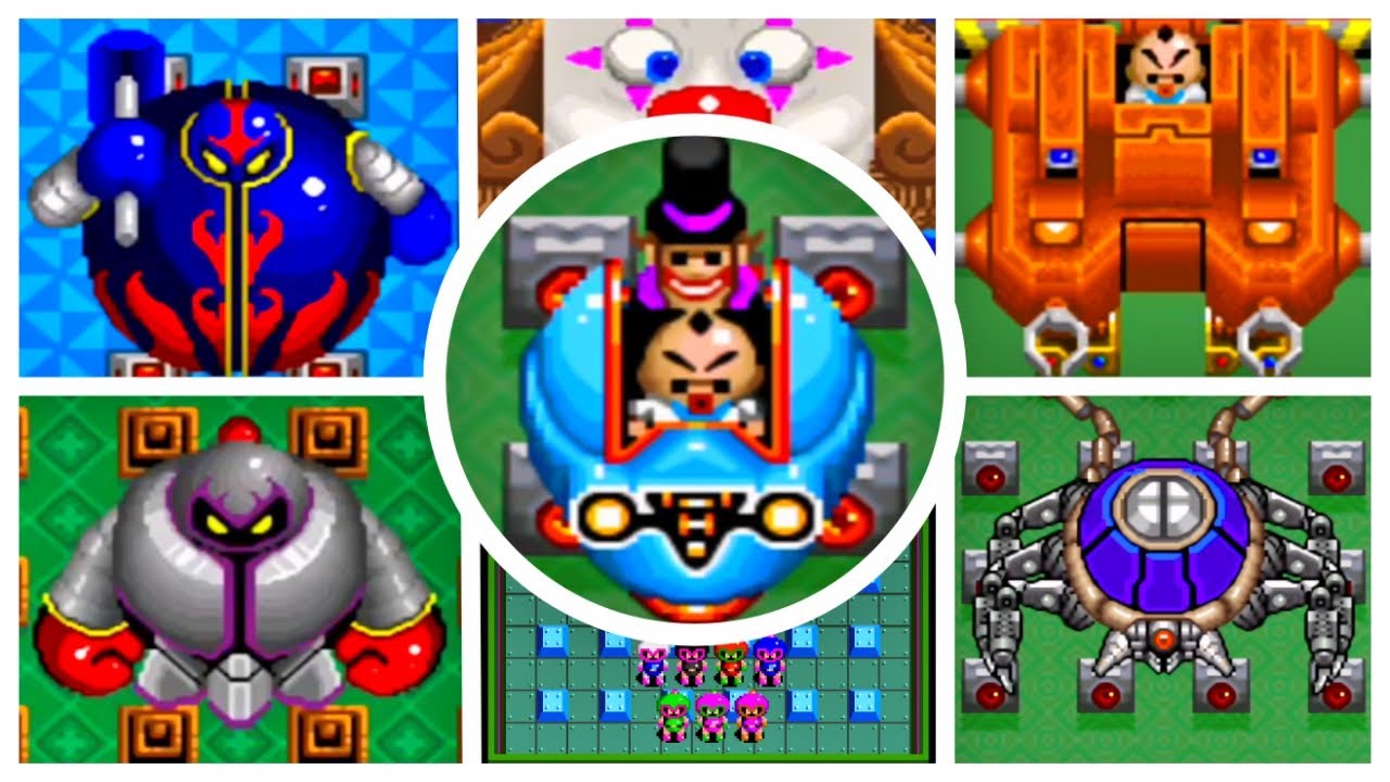 Super Bomberman - All Bosses (No Damage)