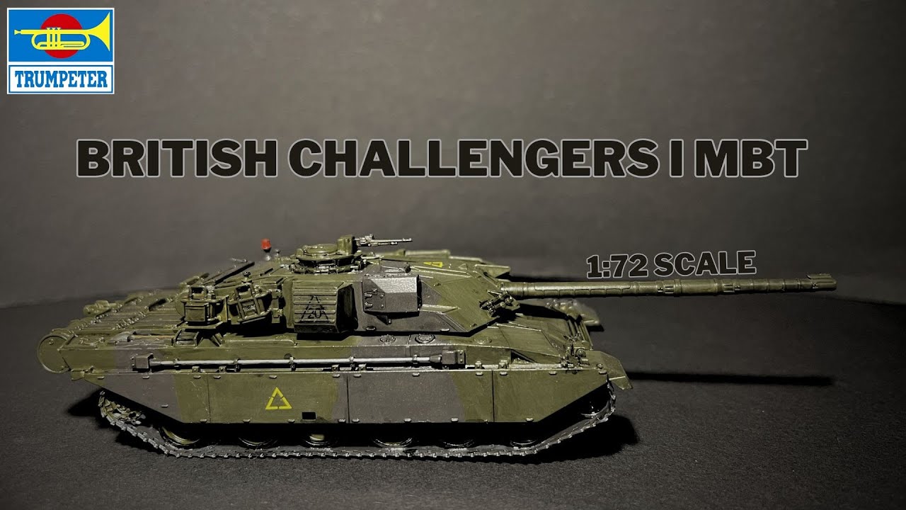 British Challenger I MBT, 1:72 scale,  Trumpeter, Time-lapse build, TANK#4