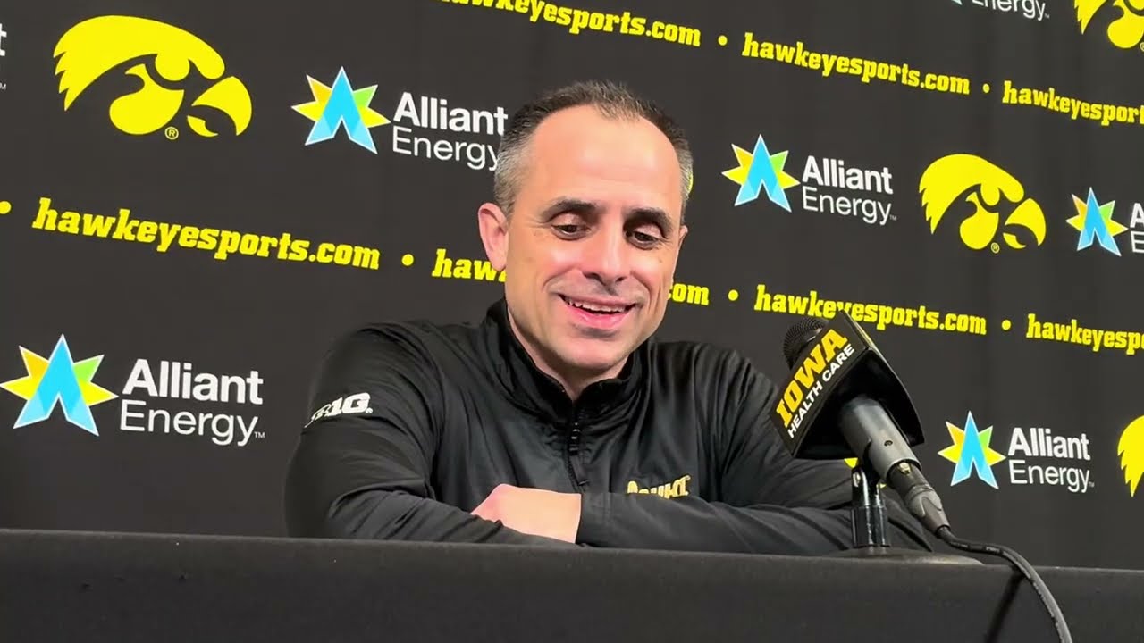Ben McCollum reacts to Iowa basketball’s loss to Michigan