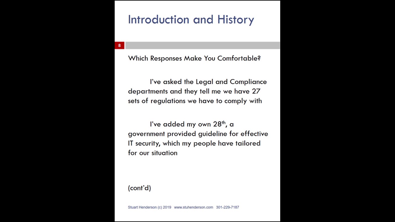 Stu Henderson's Introduction and History: z/OS Security Compliance Webinar